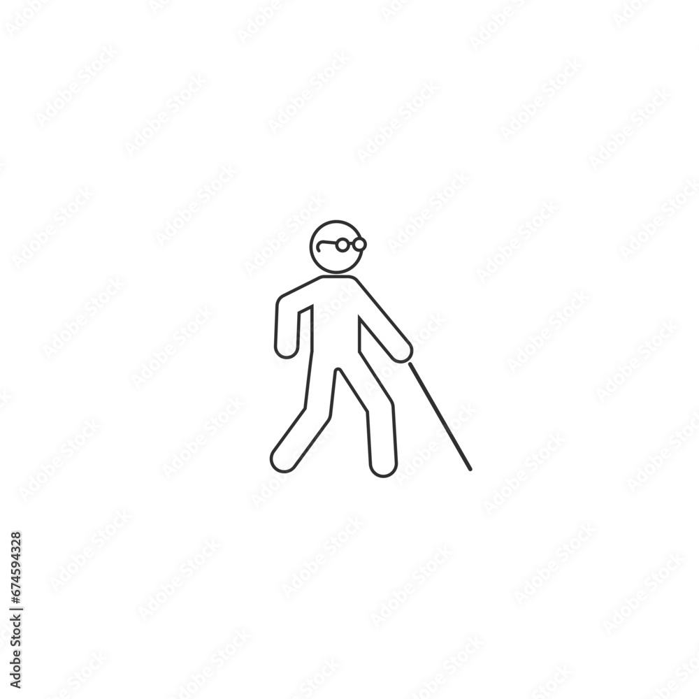 Old man icon flat vector illustration Old man icon flat vector illustration