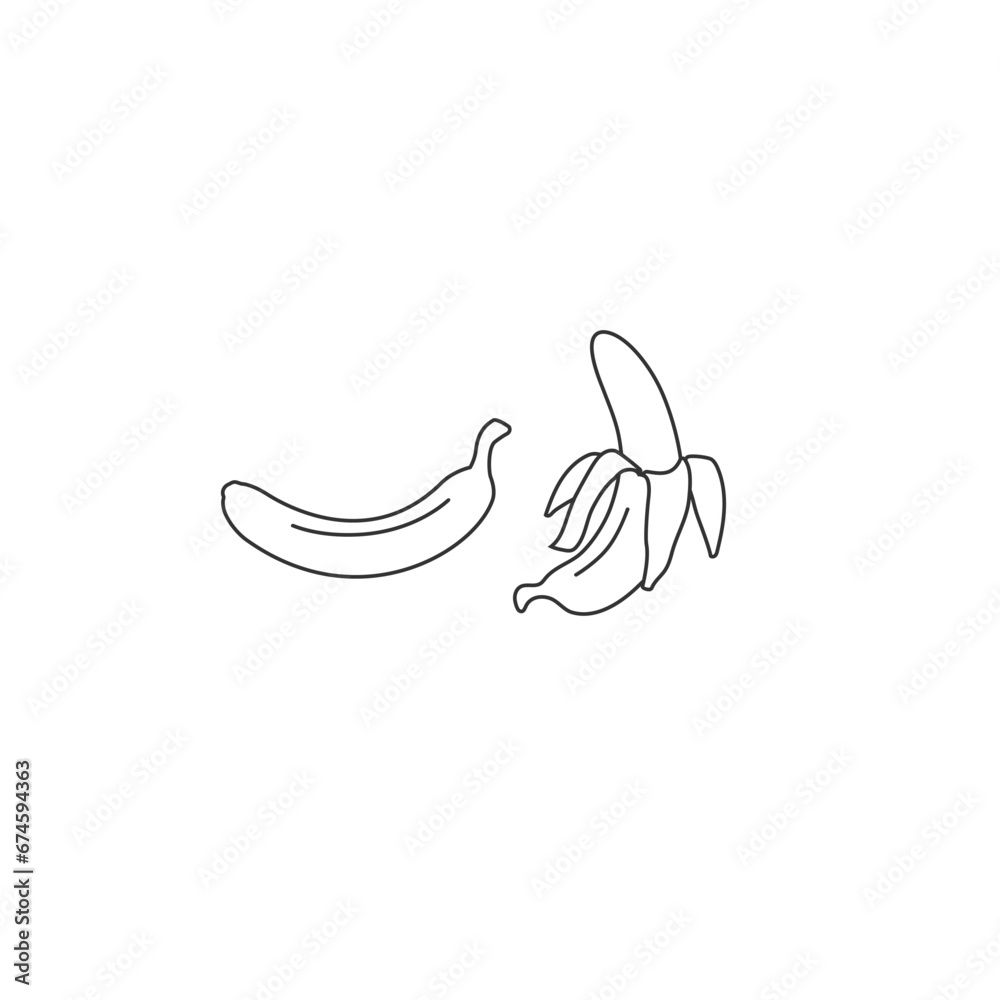 Banana icon in trendy flat style. Vector Banana icon in trendy flat style. Vector