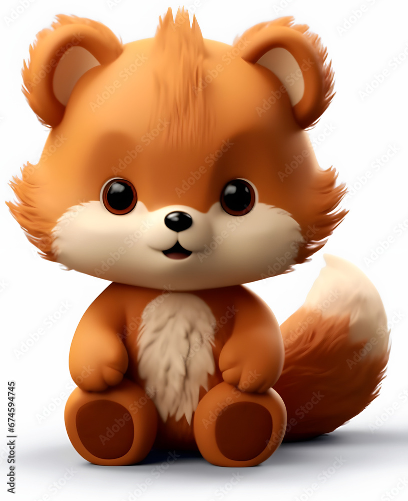 Naklejka premium Penguin, stuffed animal, png, stuffed animal, cute, giraffe, art, figure, fabric, teddy bear, bear, elephant, fox, puppy, raccoon, pet, turtle