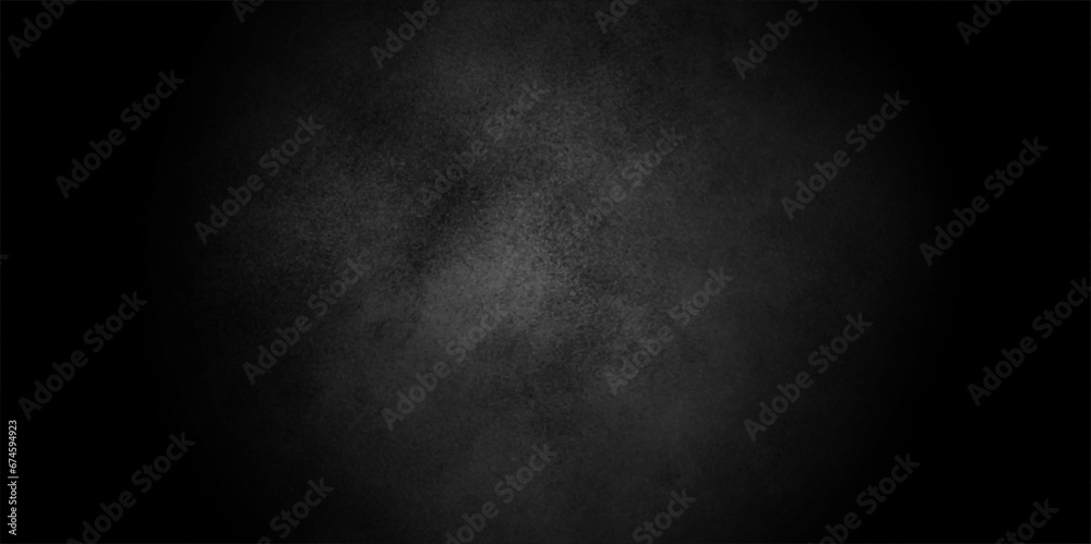 Abstract design with grunge black and white background . Old cement wall . scary dark texture of old paper parchment and .decorative plaster or concrete with vignette paper texture design .Dark wall	 - obrazy, fototapety, plakaty 