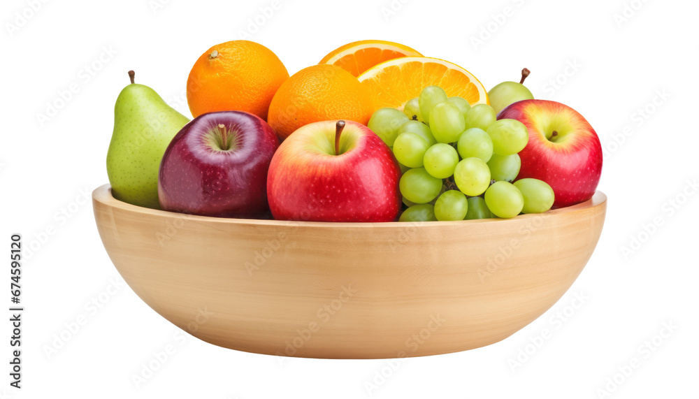 fruits in a bowl isolated on transparent background cutout fruits in a bowl isolated on transparent background cutout