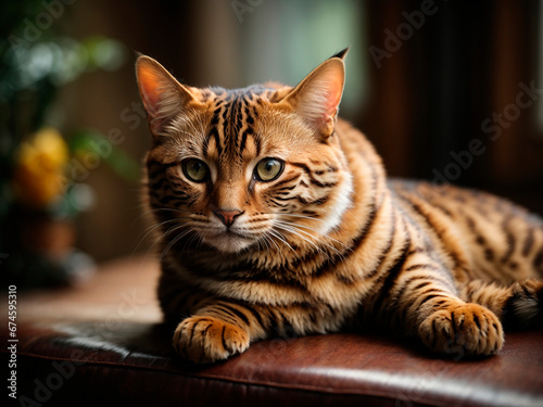 bengal cat in the room © лев шалагин