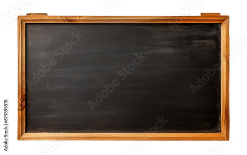 Blank Black Board or Chalk board Isolated On Transparent Background PNG. photo