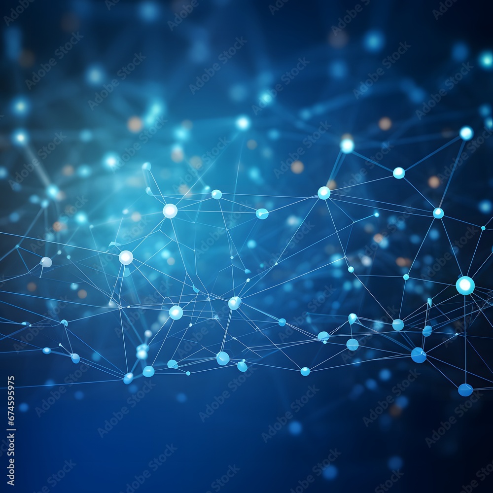 Abstract connected dots on bright blue background. Abstract connected dots on bright blue background.