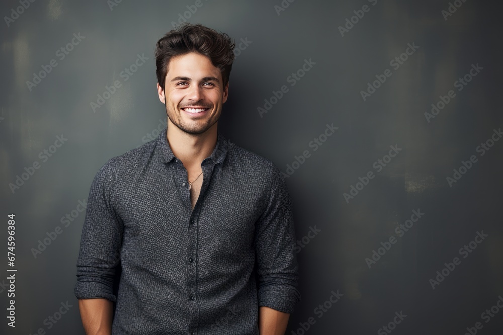 Young smiling man studio portrait. AI generative. AI generative Young smiling man studio portrait. AI generative. AI generative