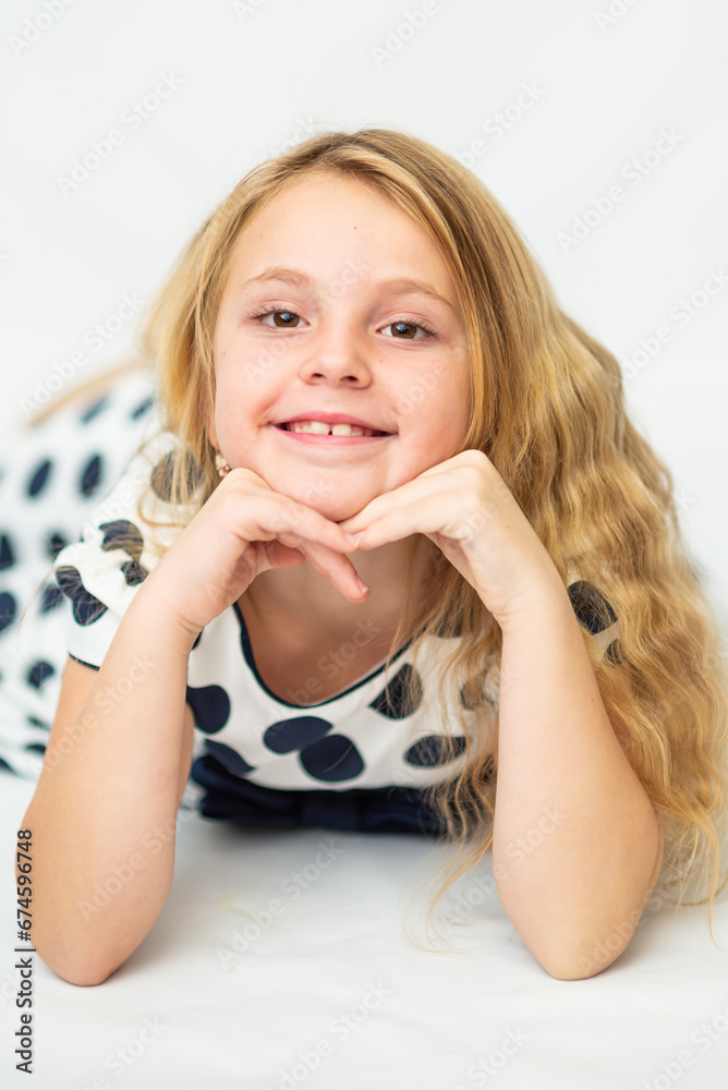 Portrait. A beautiful, elegant girl. The child is a model. Portrait. A beautiful, elegant girl. The child is a model.