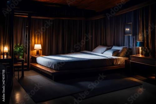 hotel room with bed © azka