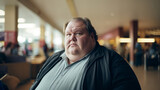 Portrait of obesity man. 
