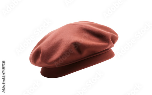 Soft And Smooth Beret Isolated On Transparent Background PNG.
