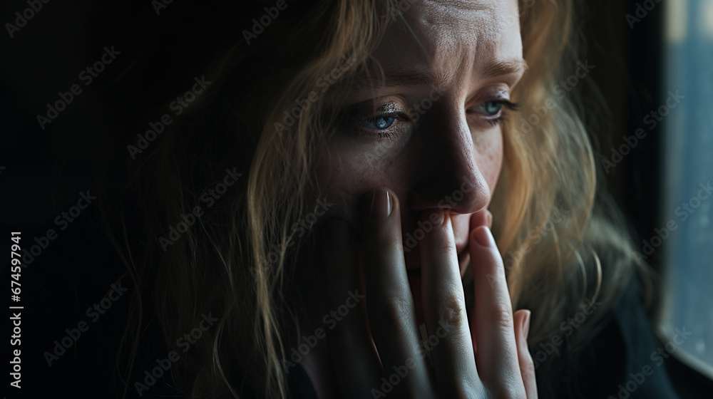 Woman in depression. Woman in depression.