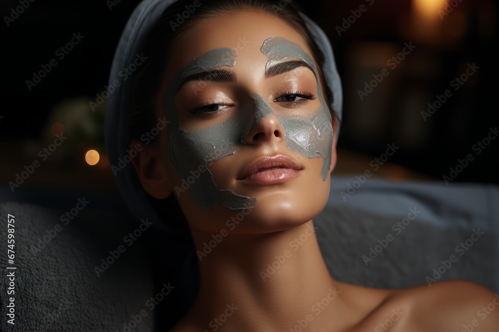 A woman receiving a revitalizing facial treatment.