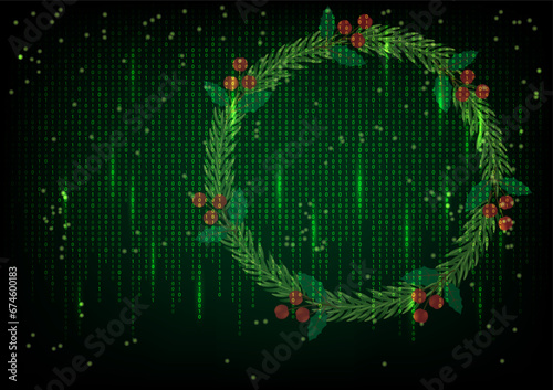 Christmas wreath digital code