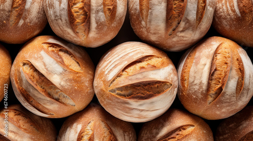 Artisanal baked bread loaves