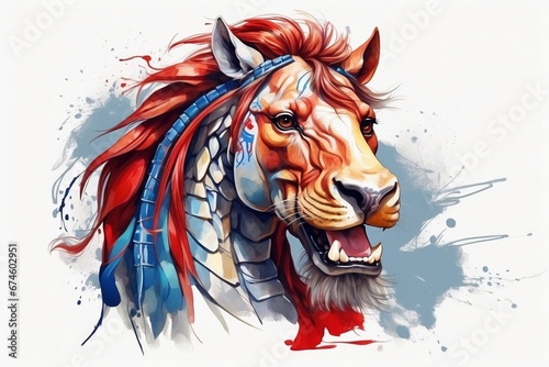 lion head mascot photo