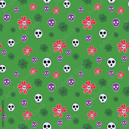 Spooky Halloween elements pattern design