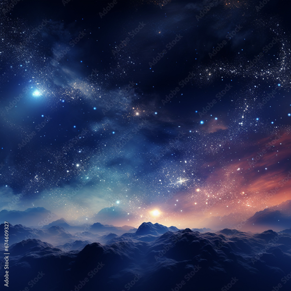 Space background with nebula stars and deep space, unusual pattern.