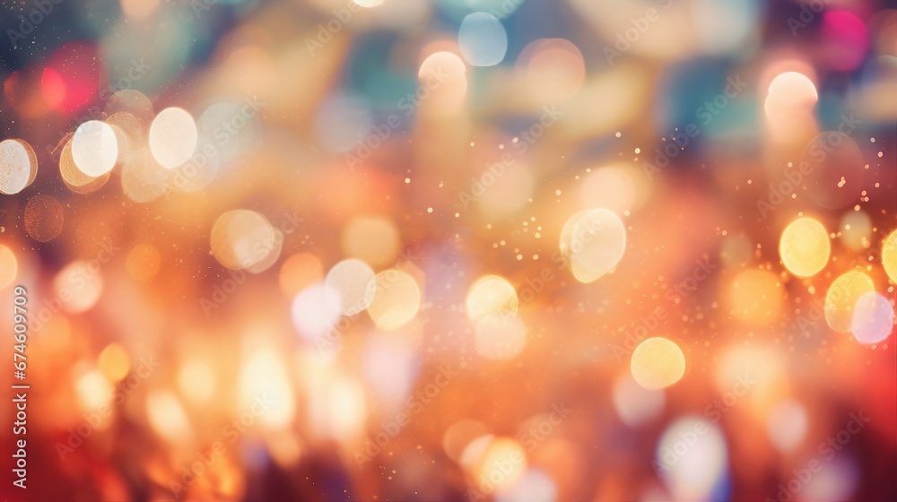 Christmas Abstract Bokeh Background: Festive Glowing Holiday Lights Christmas Abstract Bokeh Background: Festive Glowing Holiday Lights