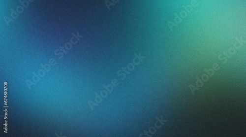 black blue green wave ,  a unique blend color vibes and glitch empty space digital grainy noise grungy texture color gradient rough abstract background , shine bright light and glow template photo