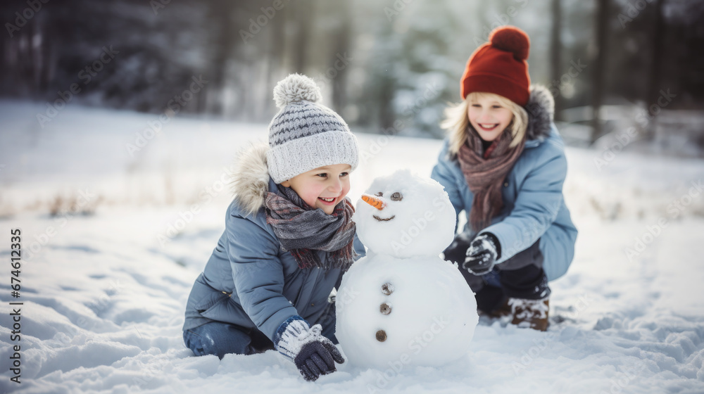 child makes a snowman in winter, childhood, white snow, kid, toddler, childhood, outdoor fun, new year, holidays, christmas, family, walk in the park, parents, together, happy, smile, love, dad, joy child makes a snowman in winter, childhood, white snow, kid, toddler, childhood, outdoor fun, new year, holidays, christmas, family, walk in the park, parents, together, happy, smile, love, dad, joy