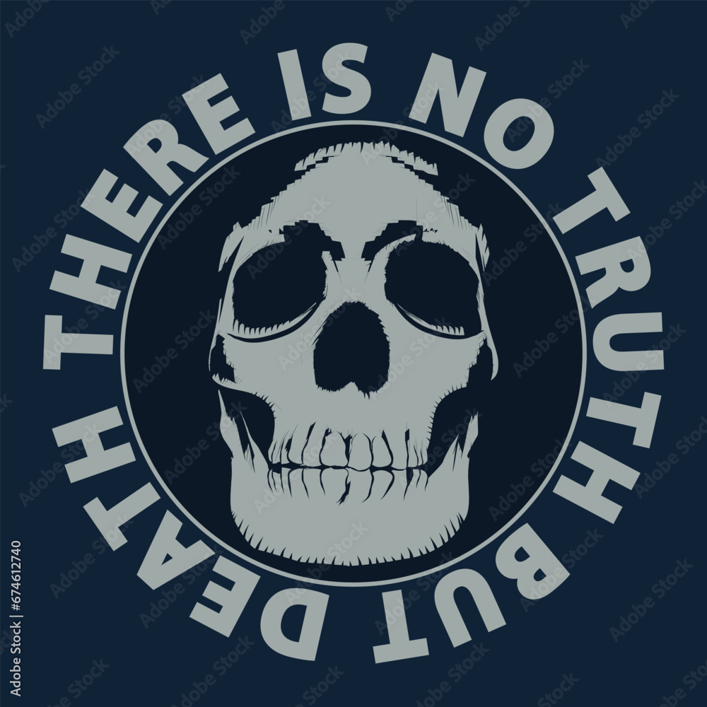 Fototapeta premium typographic vector illustration of skull . tee shirt graphics . artwork