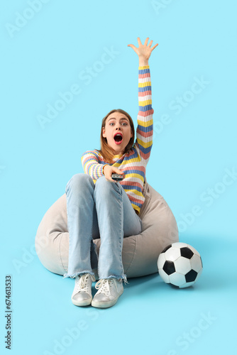 Emotional young woman with ...
