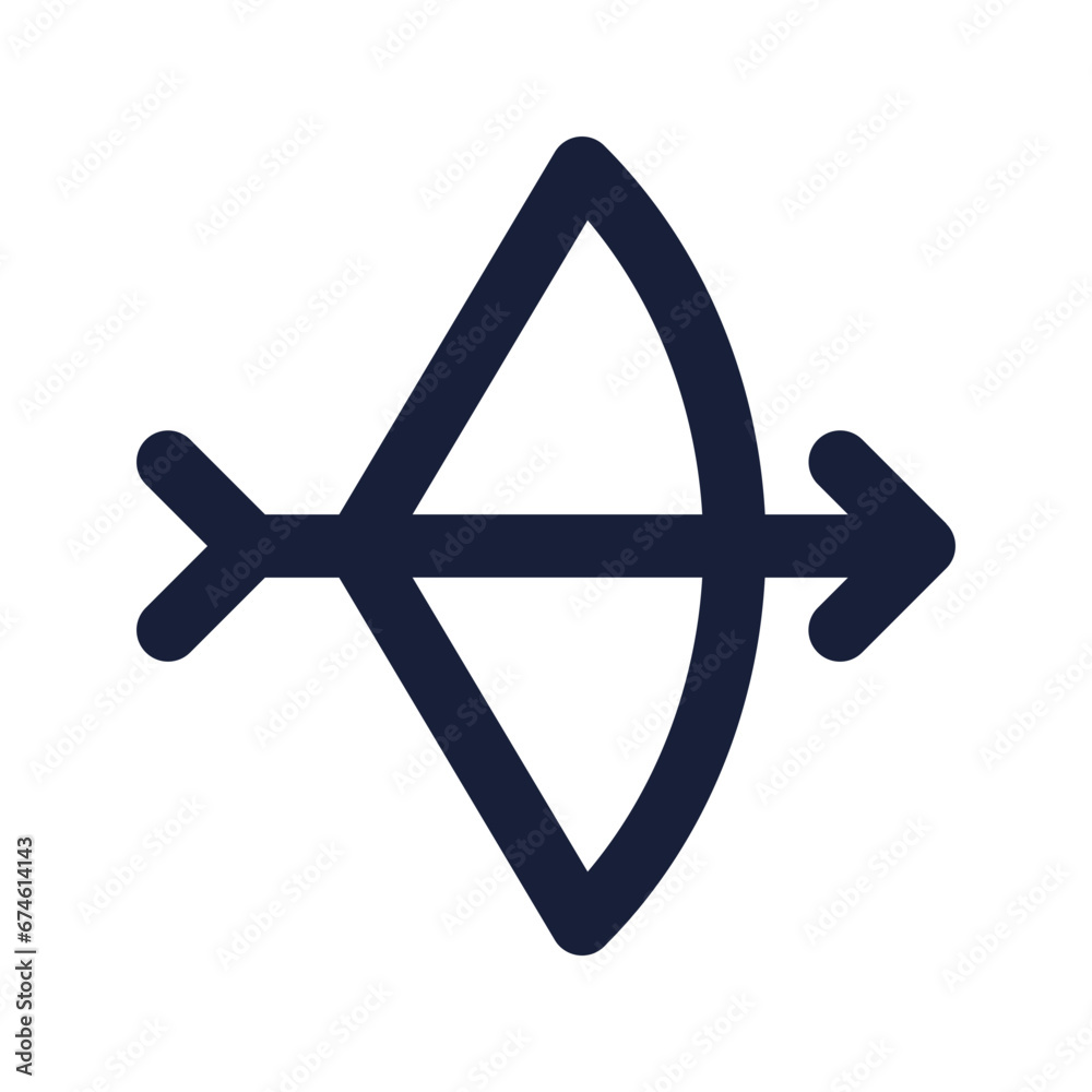archery flat line icon archery flat line icon