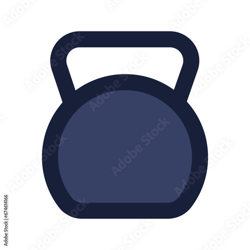 dumbbell flat line icon