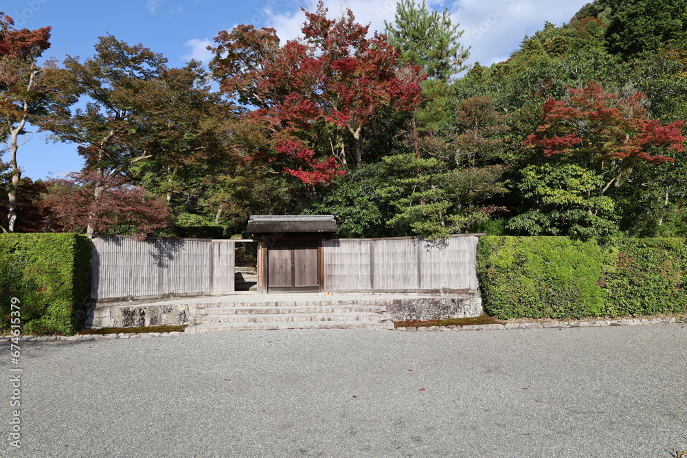  A Japanese garden in autumn : a scene of Shuugakuin-rikyu Garden in Kyoto City in Japan 秋の日本庭園：日本の京都市にある修学院離宮の一風景