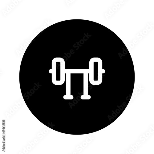 weightlifting line circular icon