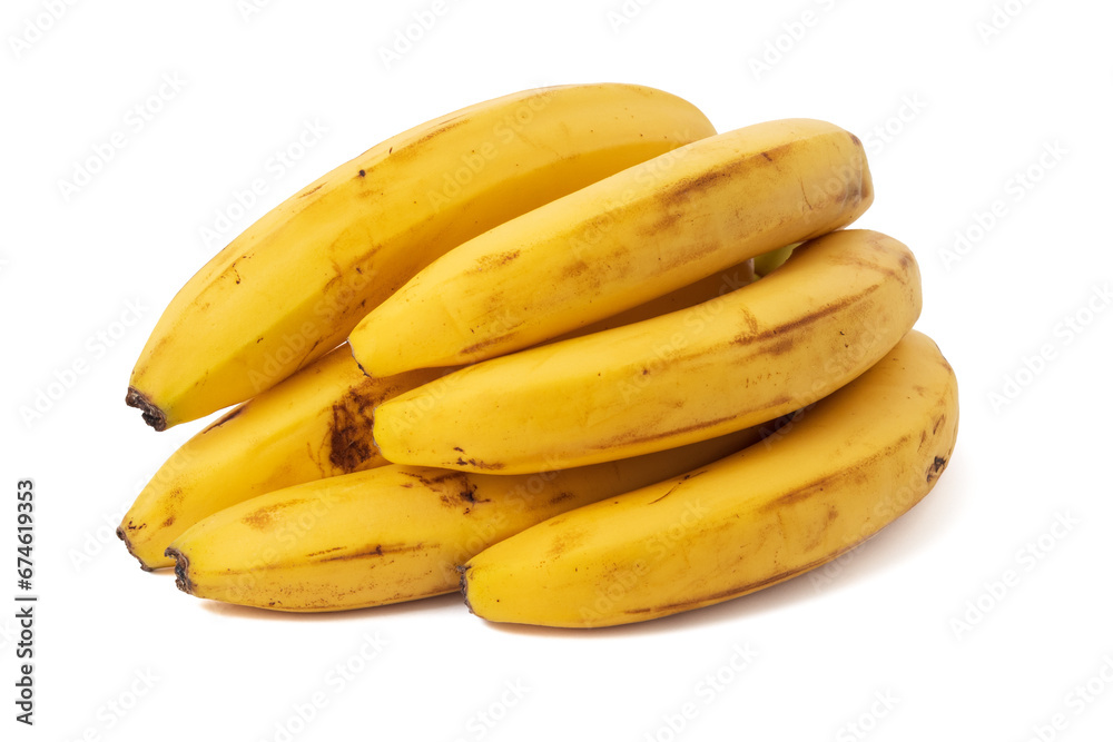 Bunch of bananas isolated on white background