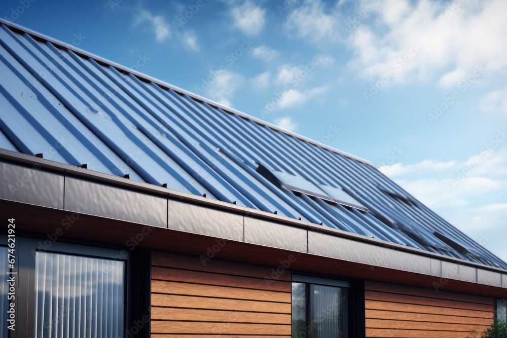 Corrugated metal roofs installed in modern homes Corrugated metal roofs installed in modern homes