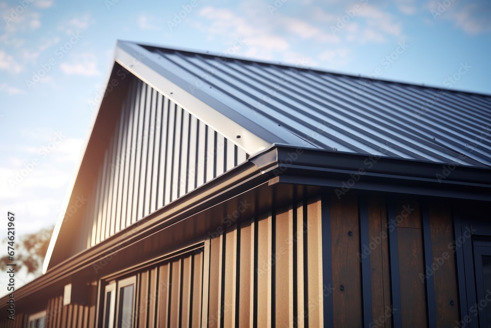Corrugated metal roofs installed in modern homes Corrugated metal roofs installed in modern homes