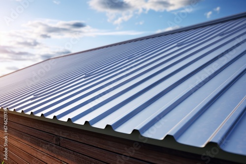 Corrugated metal roofs installed in modern homes