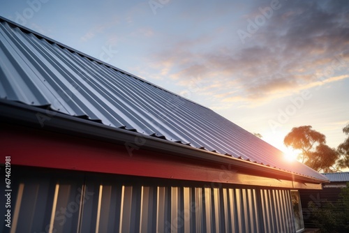 Corrugated metal roofs installed in modern homes