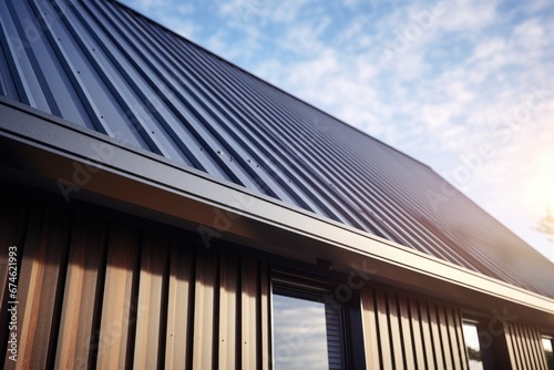 Corrugated metal roofs installed in modern homes