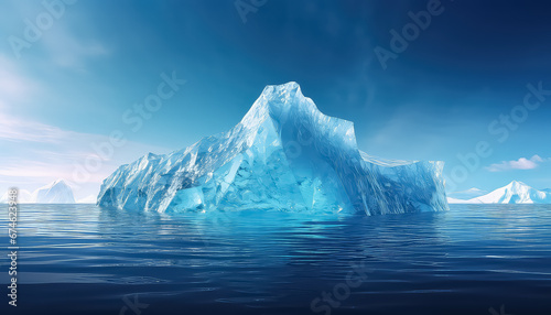 A huge iceberg in the purest sea