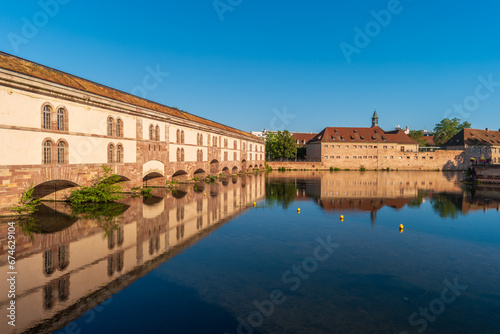 Strasbourg, France. View of Barrage Vauban. The ancient city dam on the Ill River. photo