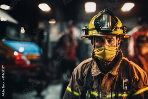 Forza e Sacrificio- Ritratto dei professionisti del soccorso, i pompieri, Strength and Sacrifice-Portrait of rescue professionals, firefighters photo