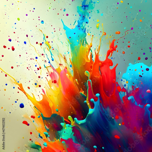 „Farbexplosion: Ein kreativer Farb-Splash für visuelle Freude“