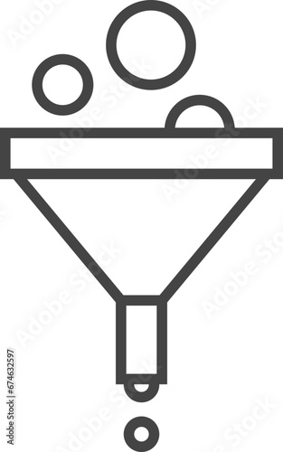 Funnel icon vector. Sort sign