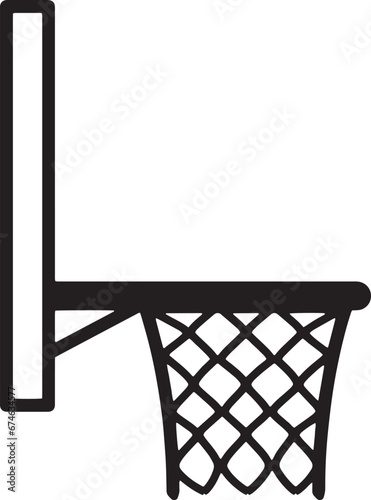 basketball backboard flat icon transparent black