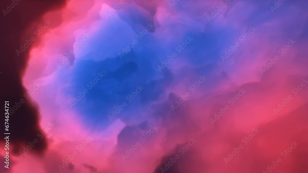 Traveling through space nebula and star fields in deep space. 3D animation
Traveling through space nebula and star fields in deep space. 3D animation
