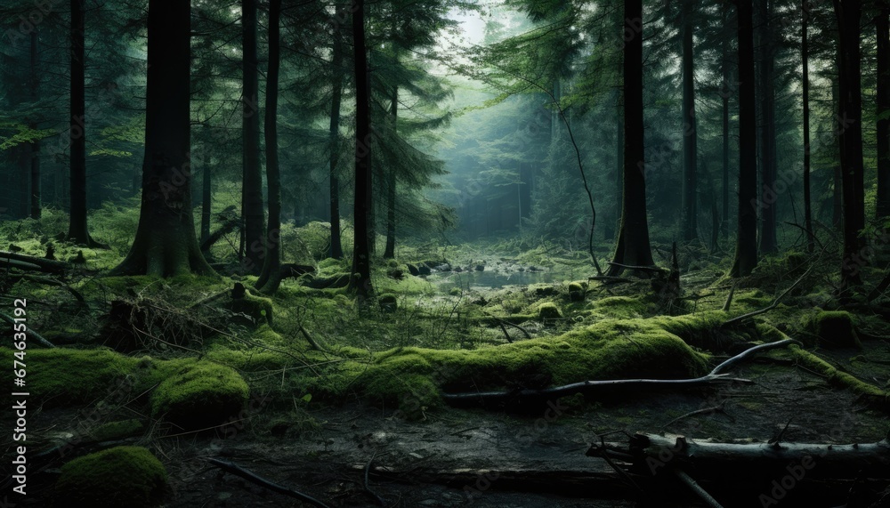 Obraz premium morning in the forest