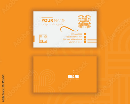 Professional Corporate company minimal business card Mockup Design Template