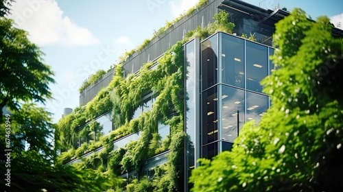 Wallpaper Mural Eco-friendly building modern city sustainable glass building Ecology concept Office building with green environment Torontodigital.ca