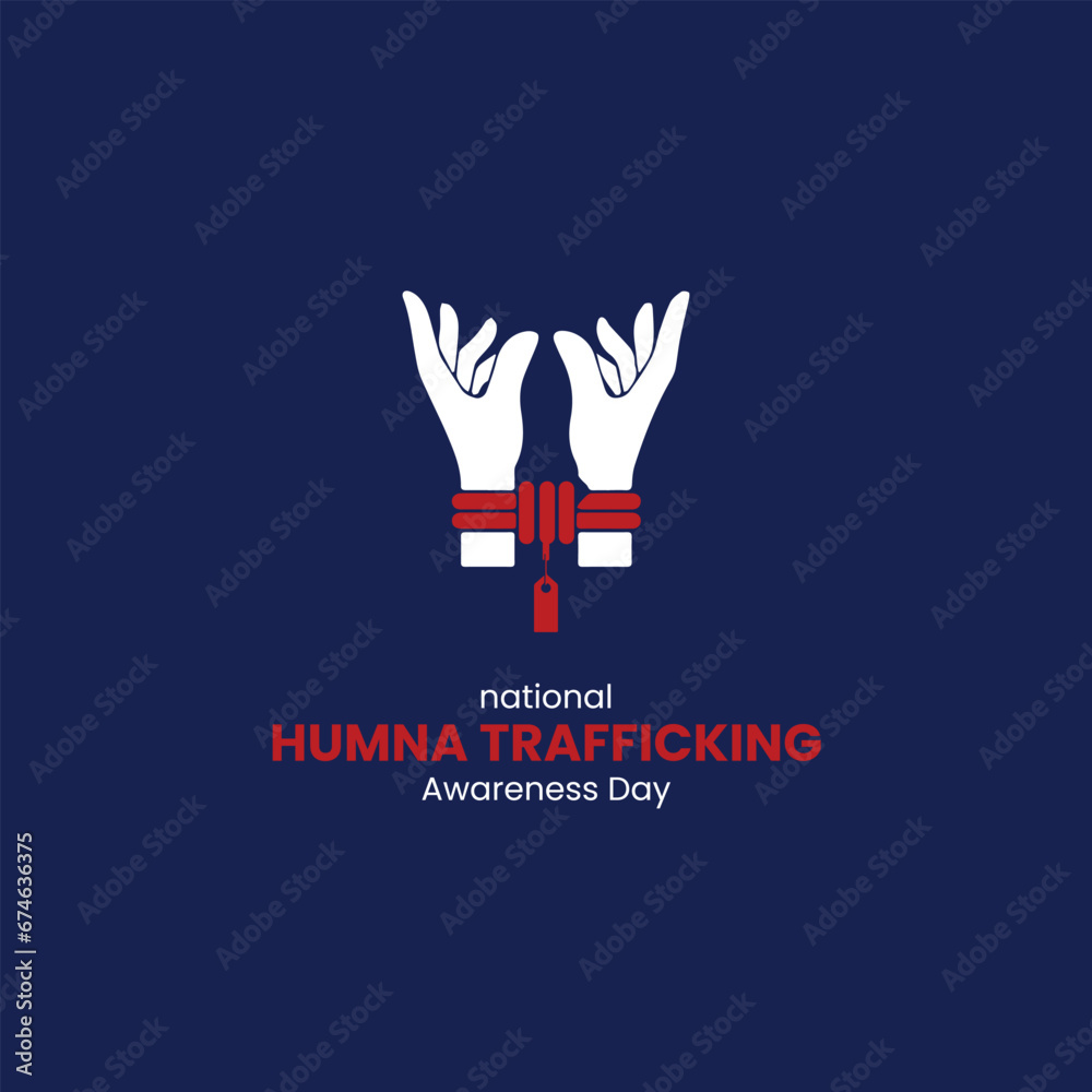 National Human Trafficking Awareness Day. - obrazy, fototapety, plakaty 
