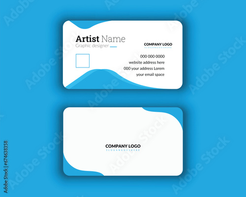 Professional Corporate company minimal business card Mockup Design Template
