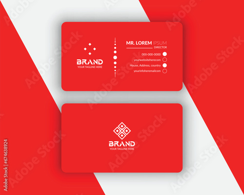 Professional Corporate company minimal business card Mockup Design Template