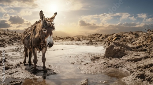 Donkeys are surviving in extreme environments 