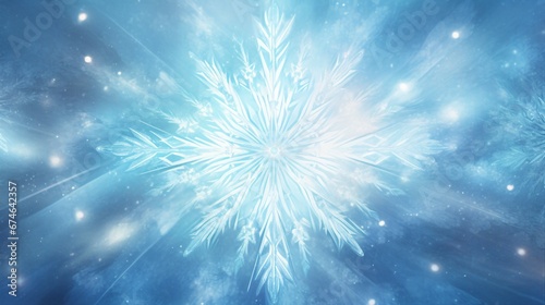 Icy Winter Abstract Background Chaos Frost Artistic Bright Blue Pattern